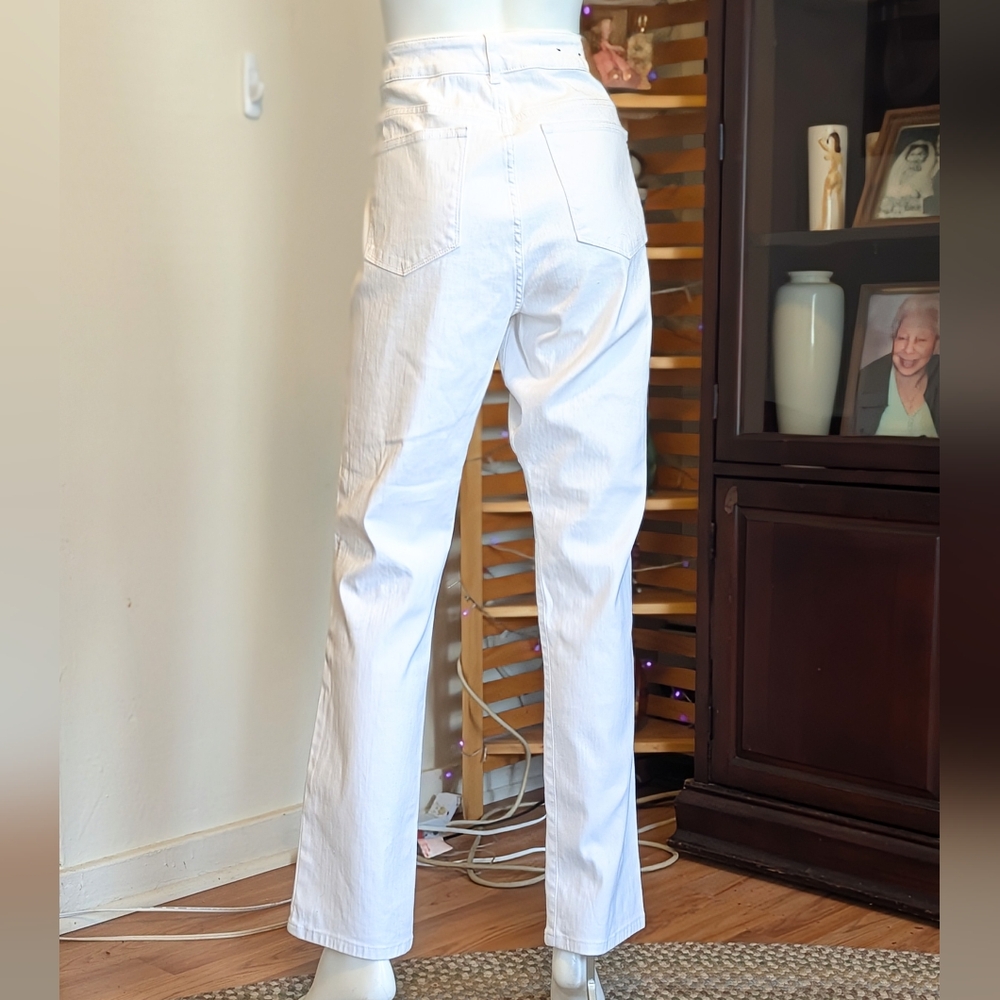 HP🐝NWOT Lauren Ralph Lauren Tall White Jeans - Picture 7 of 12